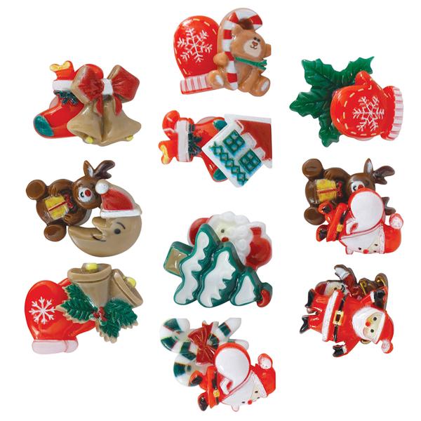 Selvklebende Julefigurer 20-pakning