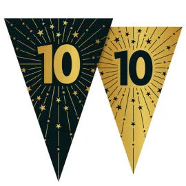 Vimpelgirlander med Stjerner og Tallet 10