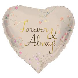 Folieballong Hjerte Forever & Always