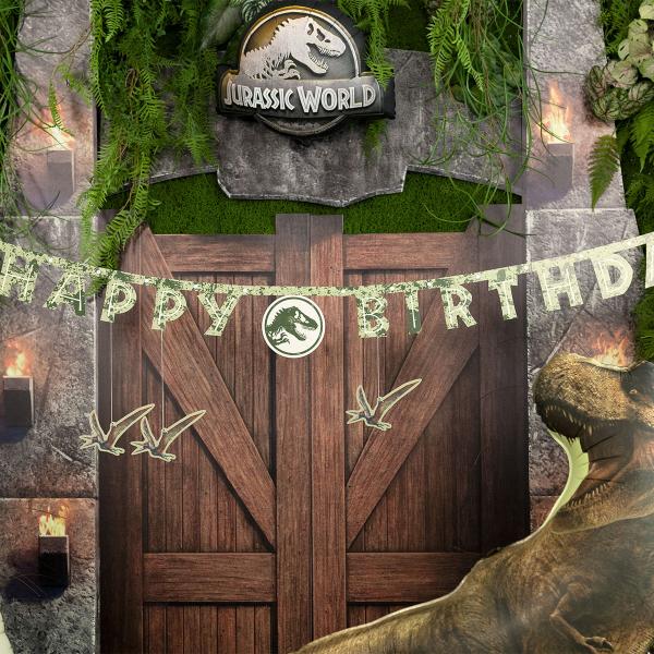 Jurassic World Happy Birthday Girlander 165 x 45 cm