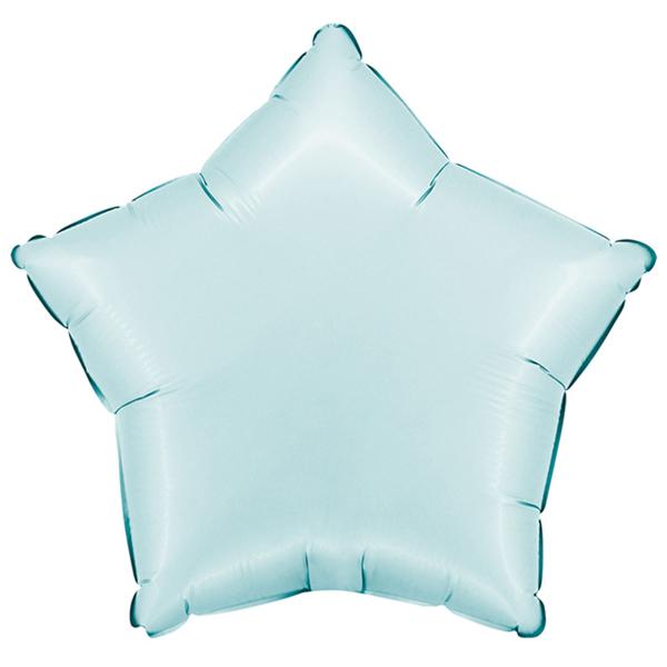 Folieballong Stjerne Satin Pastellblå