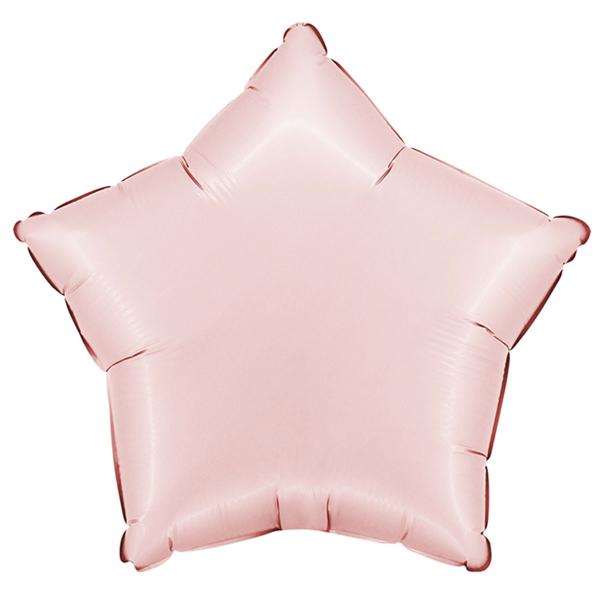 Folieballong Stjerne Satin Pastellrosa