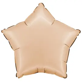 Folieballong Stjerne Satin Nude