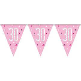 Flaggirlander 30 år Rosa & Sølv