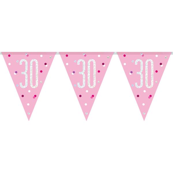 Flaggirlander 30 år Rosa & Sølv