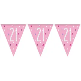 Flaggirlander 21 år Rosa & Sølv