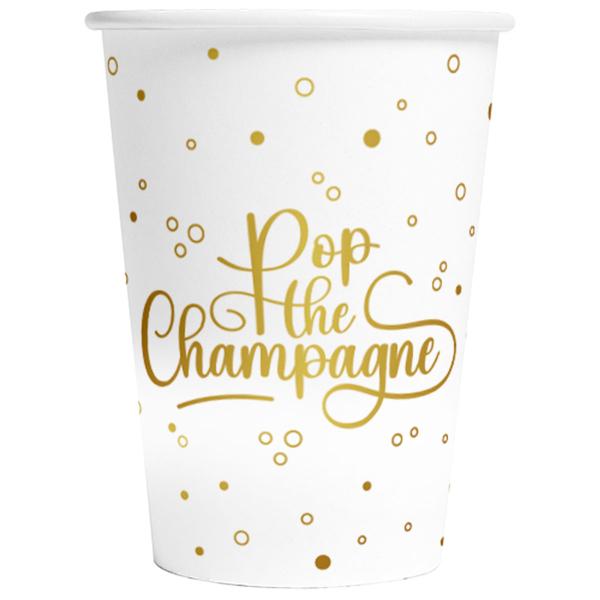 Pappkopper Pop the Champagne 8-pakning