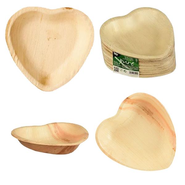 Hjerteformede Skåler Palmeblad