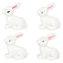 Kanin Hvit 3 cm 4-pakning