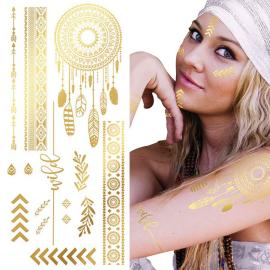 Semi-permanente Tatoveringer Hippie Gull