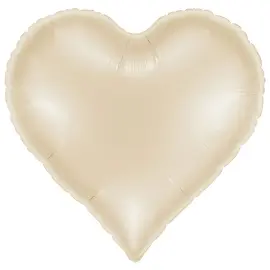 Folieballong Hjerte Satin Cream 37 x 36 cm