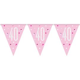 Flaggirlander 40 år Rosa & Sølv
