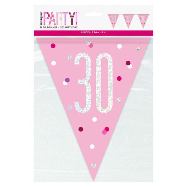 Flaggirlander 30 år Rosa & Sølv