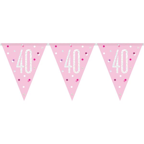 Flaggirlander 40 år Rosa & Sølv