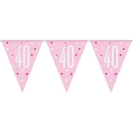 Flaggirlander 40 år Rosa & Sølv