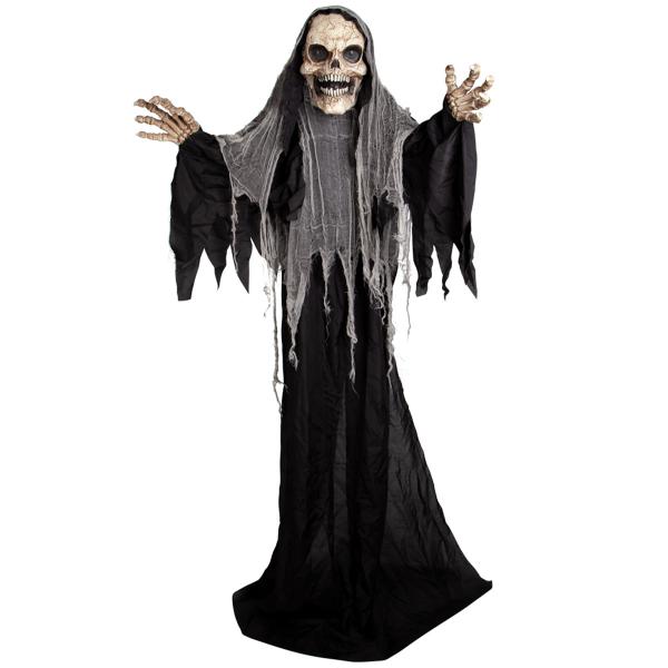 Animert Mannen med Ljåen Skjelettfigur 180 cm