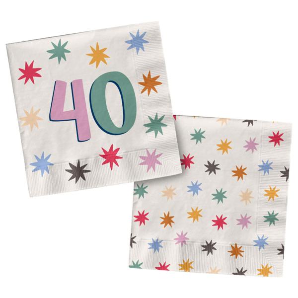Papirservietter med Stjerner 40 år 20-pakning