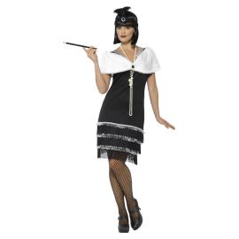 Flapperkjole Kostyme med Pelsboa M