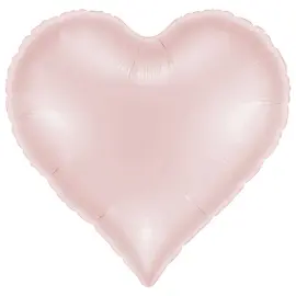 Folieballong Hjerte Satin Pastellrosa 37 x 36 cm