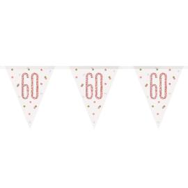 Flaggirlander 60 år Hvit & Rosegull