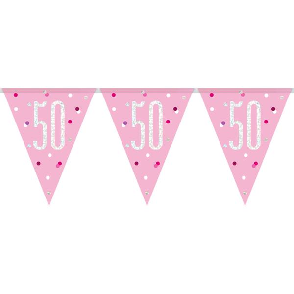 Flaggirlander 50 år Rosa & Sølv