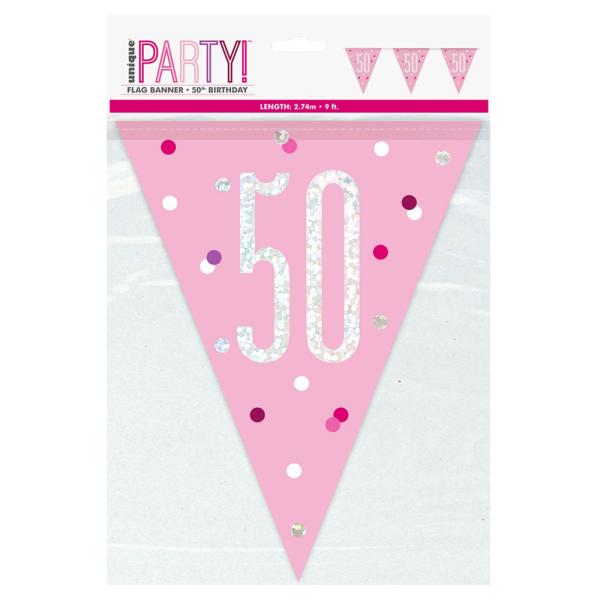 Flaggirlander 50 år Rosa & Sølv