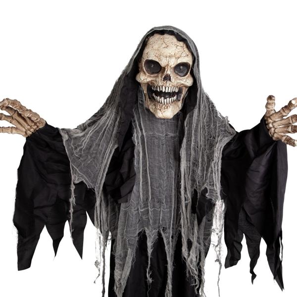 Animert Mannen med Ljåen Skjelettfigur 180 cm