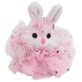 N&oslash;kkelring Kanin med Rosa Skj&oslash;rt 9 cm