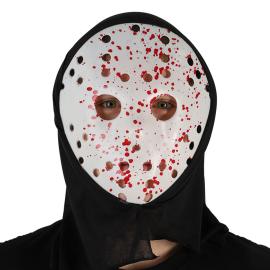 Blodig Hockeymaske med Hette