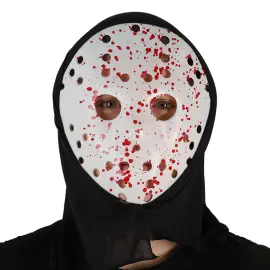 Blodig Hockeymaske med Hette