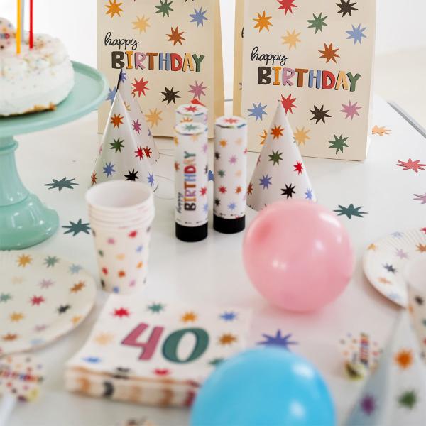 Papirservietter med Stjerner 40 år 20-pakning