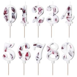 Hvit Kakelys med Blomsterblad