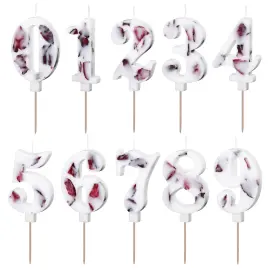 Hvit Kakelys med Blomsterblad