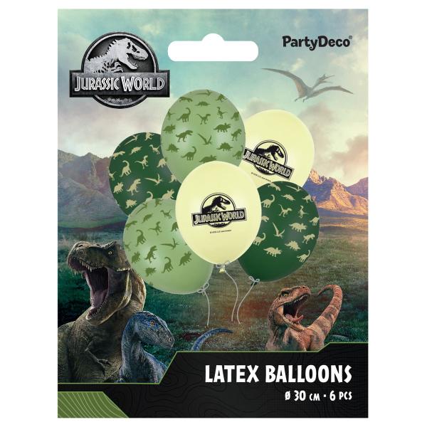 Jurassic World Latexballonger 30 cm 6-pakning