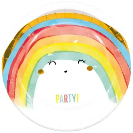 Rainbow Party Papptallerkener