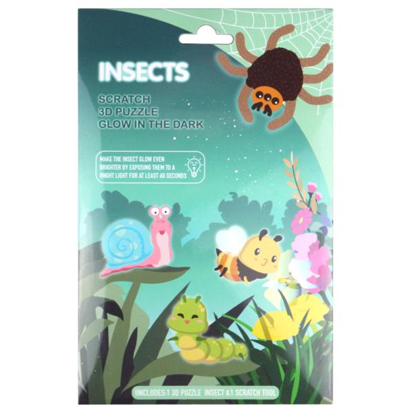 3D Skrapepuslespill Insekter