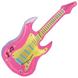 Folieballong Rosa Elgitar 97 x 52 cm