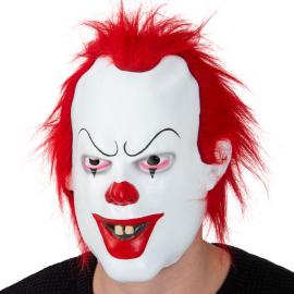 Klovn Latexmaske Hvit/Rød