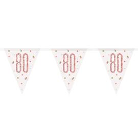 Flaggirlander 80 år Hvit & Rosegull