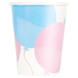 Gender Reveal Pappkopper Pastell Rosa & Blå