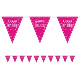 Happy Birthday Vimpelgirlander Cerise 2,74 m