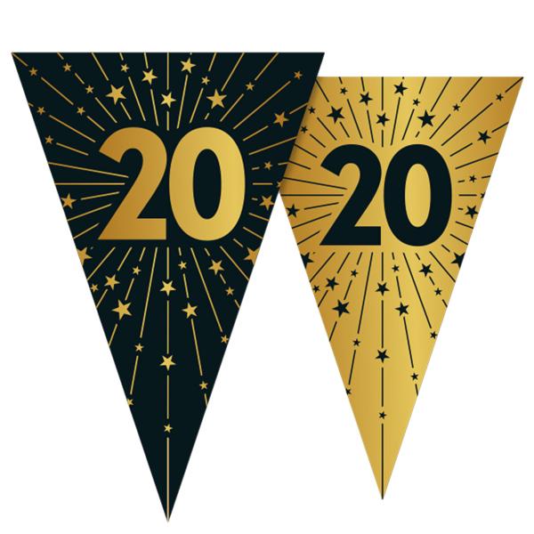 Vimpelgirlander med Stjerner og Tallet 20
