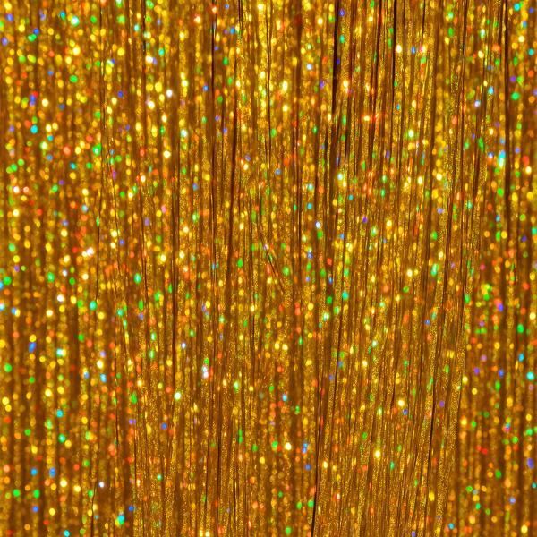 Hårstriper Glitter Gull
