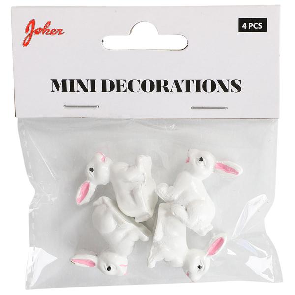 Kanin Hvit 3 cm 4-pakning