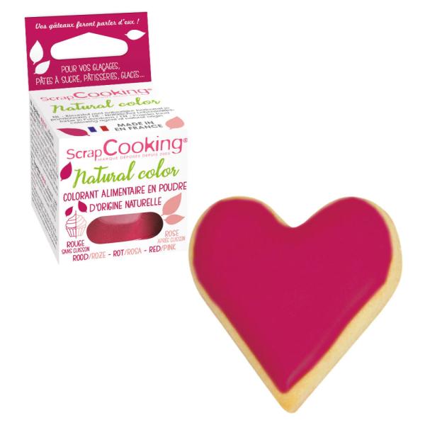 Spiselig Pulverfarge Rosa/Rød ScrapCooking