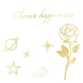 Midlertidige Tatoveringer Happiness 3-pakning