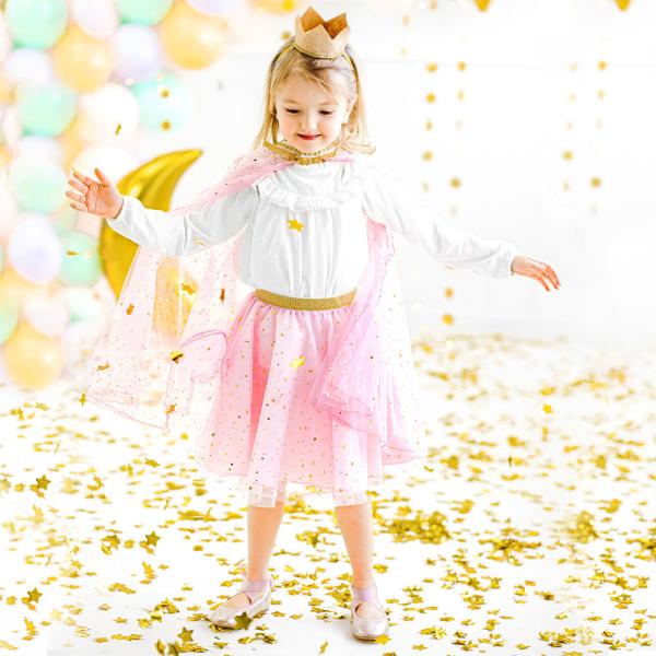 Prinsesse Barn Skjørt Rosa & Gull