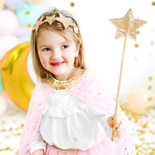 Prinsesse Barn Kappe Rosa & Gull