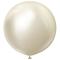Premium Gigantiske Latexballonger Chrome White