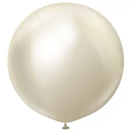 Premium Gigantiske Latexballonger Chrome White